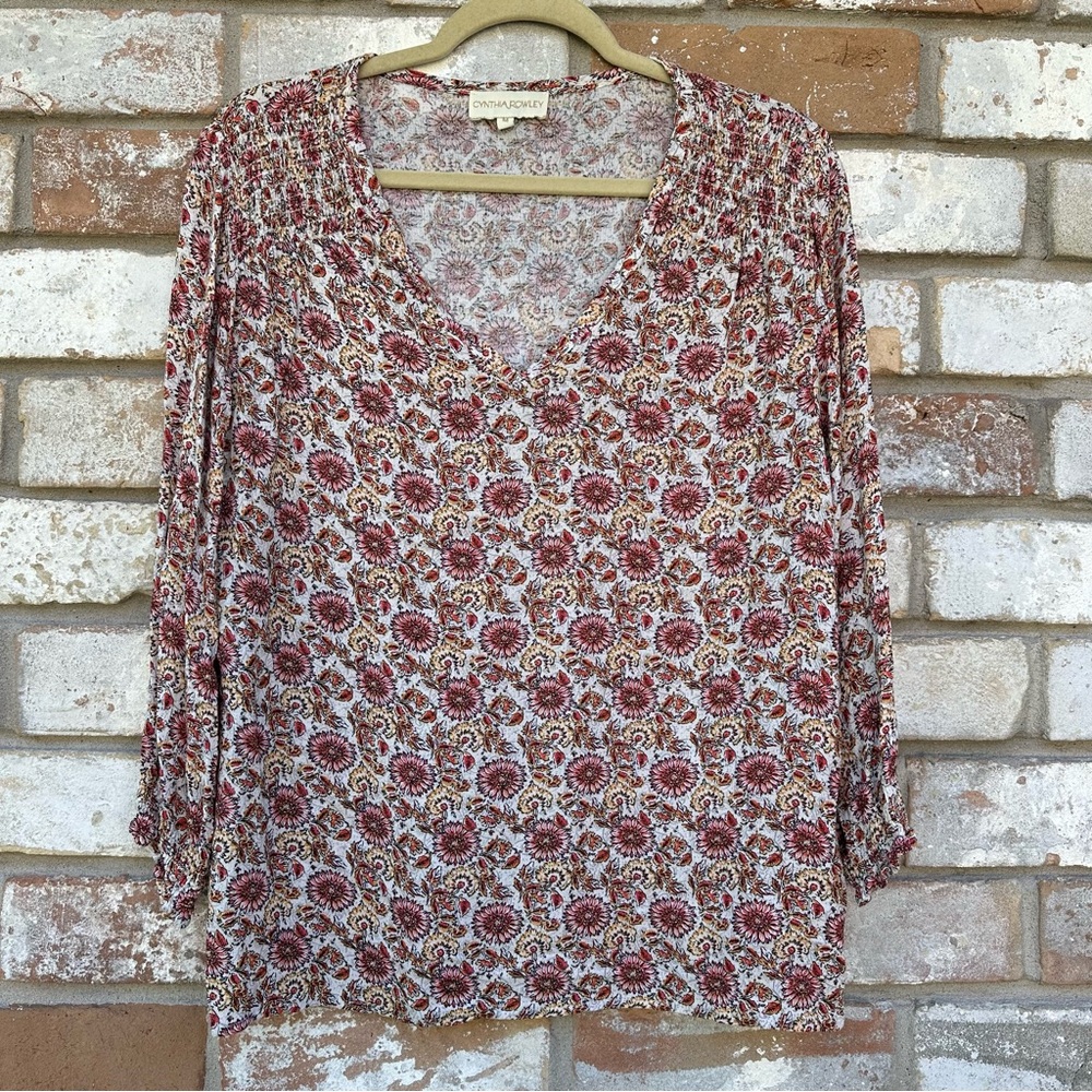 Cynthia Rowley Floral Boho Top
